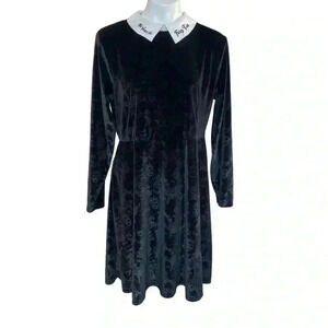 Loungefly Stitch Shoppe Disney Villains Velvet Embossed Print Dress size XL